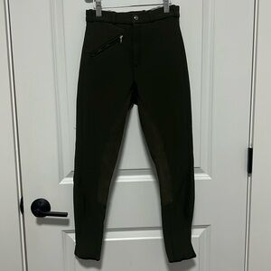 Sport Girls Olive Green Horse Riding  Breeches size 14